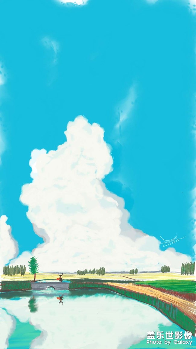 S-pen繪畫《小牛的夏天》