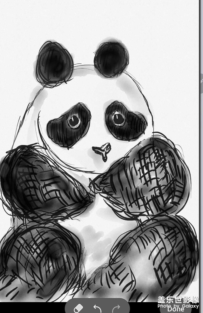 三星手機畫熊貓??確實很累！?????????????