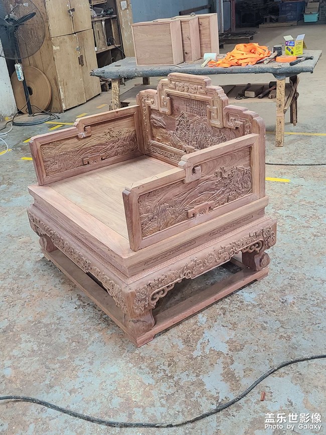 緬甸花梨寶座沙發(fā)