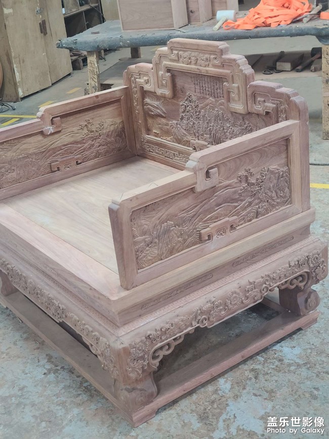 緬甸花梨寶座沙發(fā)